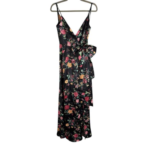 Lovers and Friends Arianna Floral Gown Bow Garden Prom Formal Party Black XS - Picture 4 of 13